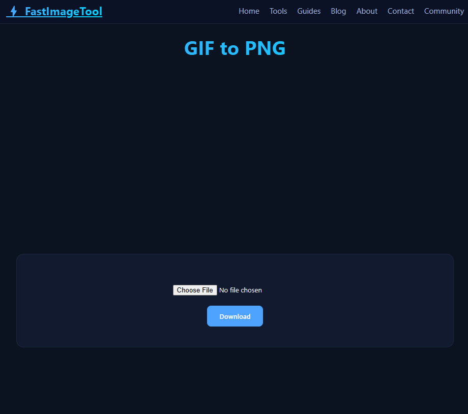 Screenshot of GIF to PNG tool in action
