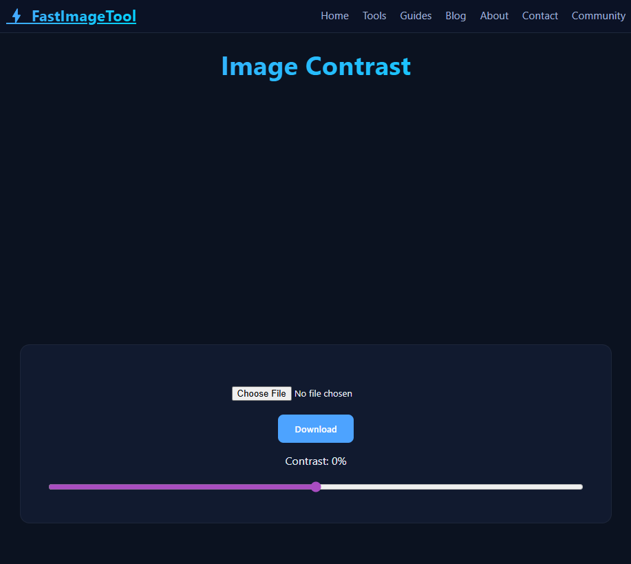 Screenshot of Image Contrast tool in action