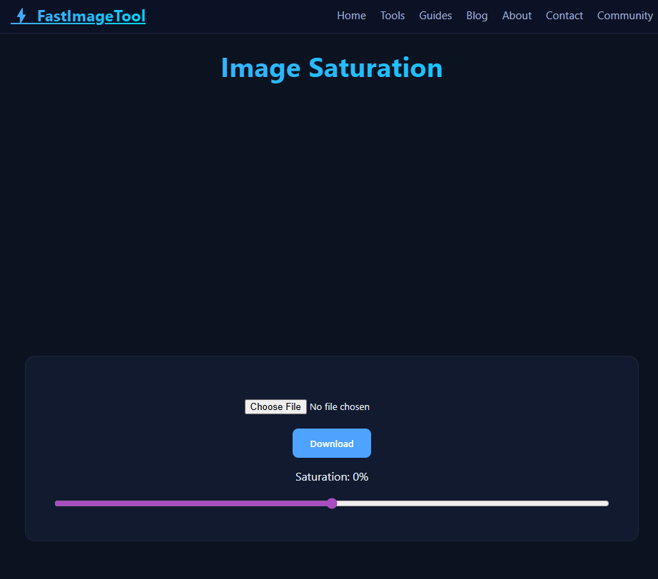 Screenshot of Image Saturation tool in action