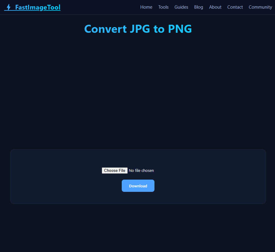 Screenshot of Convert JPG to PNG tool in action