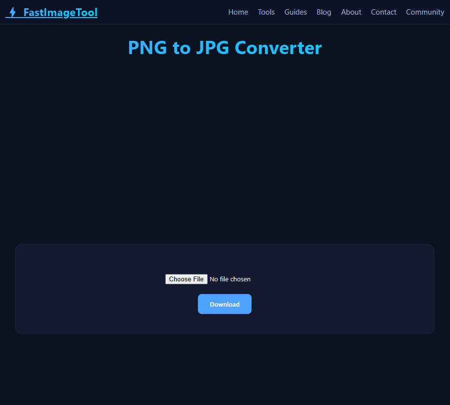 Screenshot of PNG to JPG Converter tool in action
