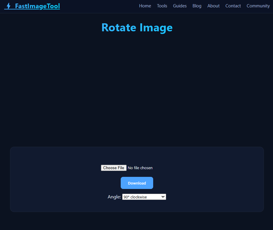 Screenshot of Rotate Image tool in action