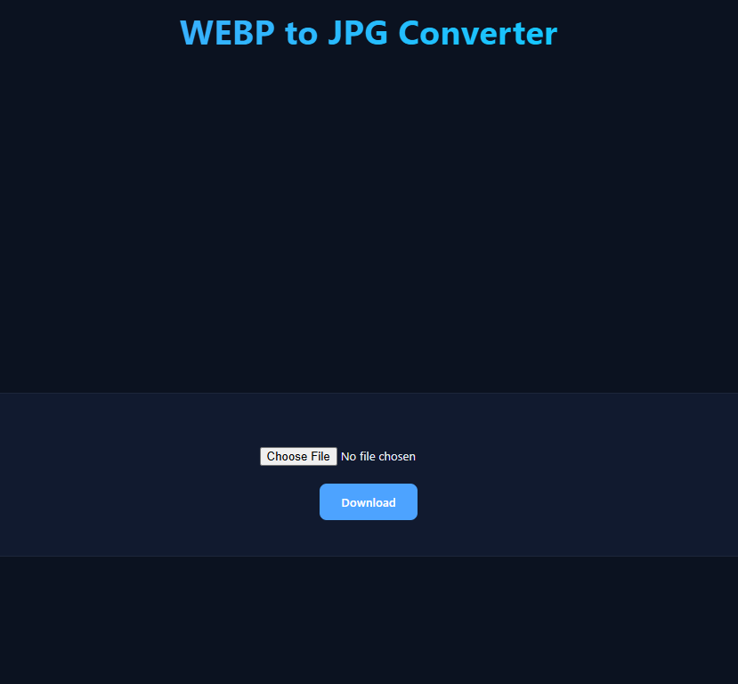 Screenshot of WEBP to JPG Converter tool in action